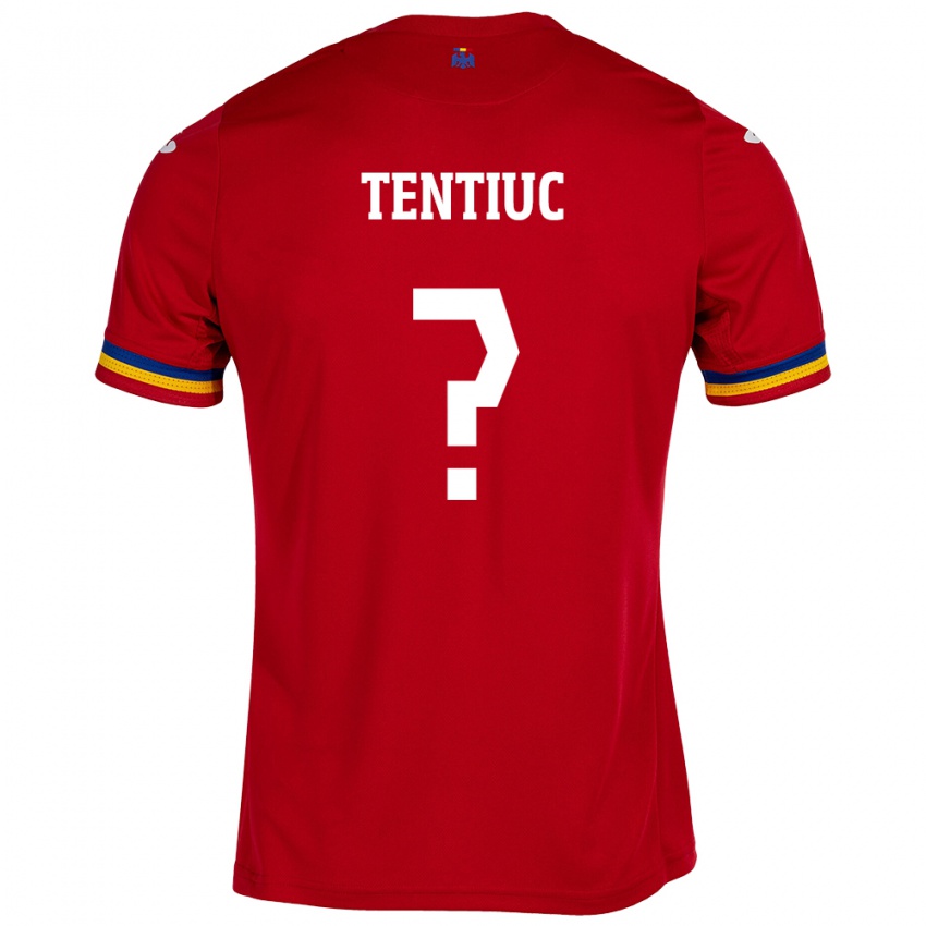 Mujer Camiseta Rumania Antonio Tentiuc #0 Rojo 2ª Equipación 24-26 La Camisa