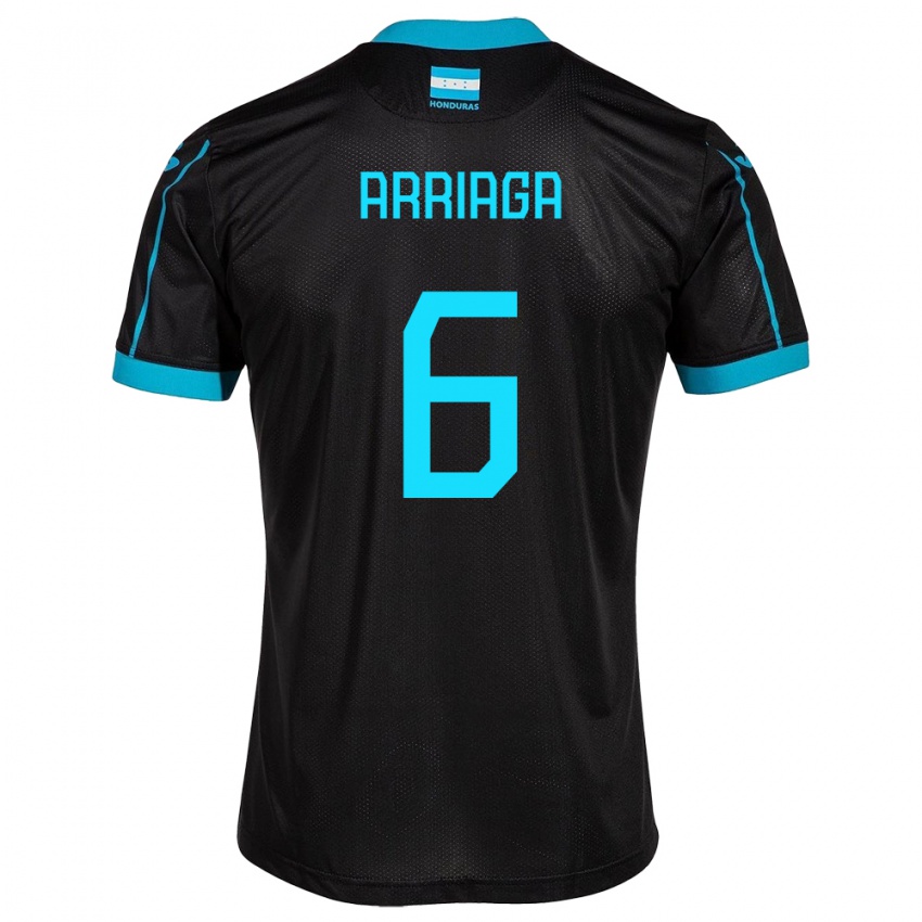 Mujer Camiseta Honduras Javier Arriaga #6 Negro 2ª Equipación 24-26 La Camisa