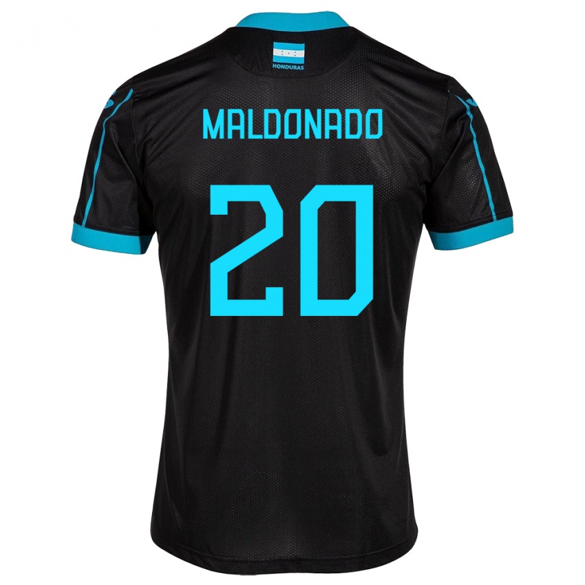 Mujer Camiseta Honduras Alessandro Maldonado #20 Negro 2ª Equipación 24-26 La Camisa