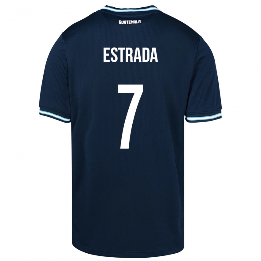 Mujer Camiseta Guatemala Javier Estrada #7 Azul 2ª Equipación 24-26 La Camisa