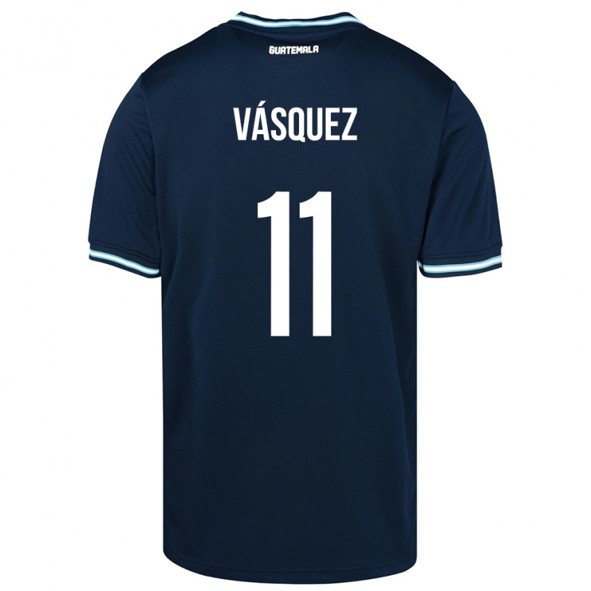 Mujer Camiseta Guatemala Gabino Vásquez #11 Azul 2ª Equipación 24-26 La Camisa