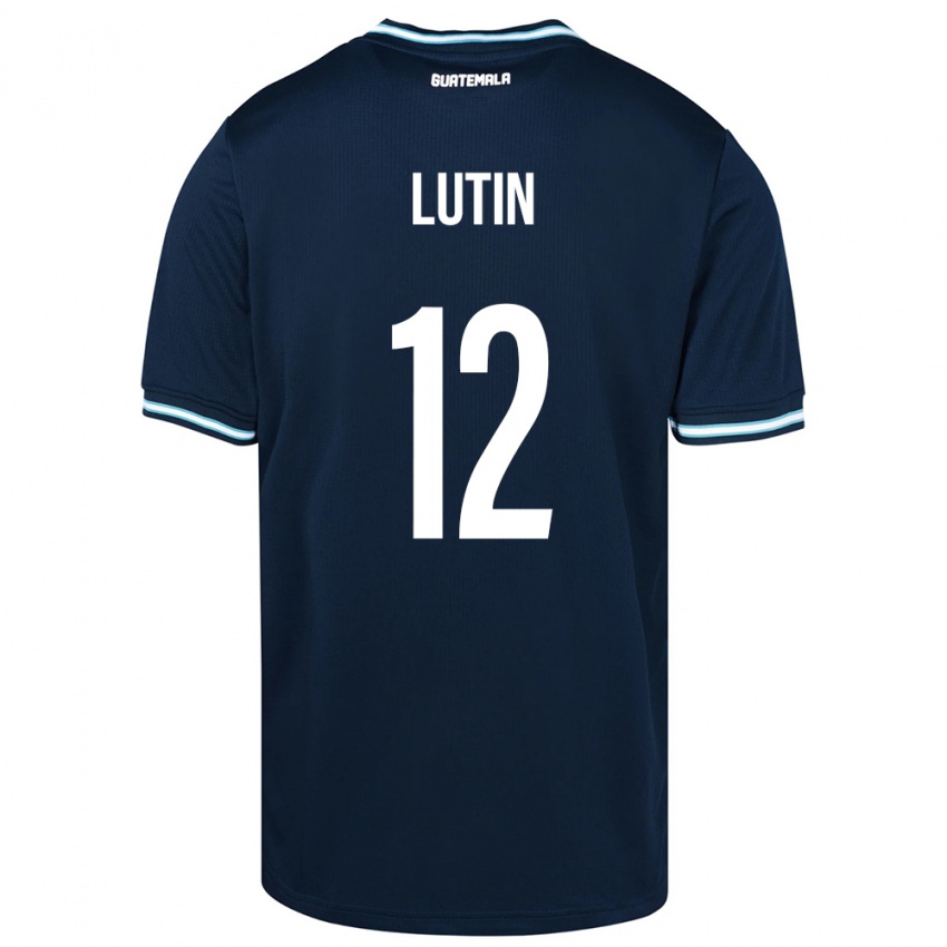 Mujer Camiseta Guatemala John Lutin #12 Azul 2ª Equipación 24-26 La Camisa