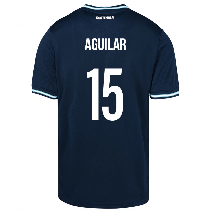 Mujer Camiseta Guatemala Carlos Aguilar #15 Azul 2ª Equipación 24-26 La Camisa