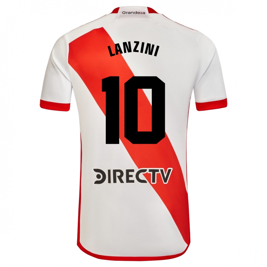 Niño Camiseta Manuel Lanzini #10 Blanco Rojo 1ª Equipación 2023/24 La Camisa