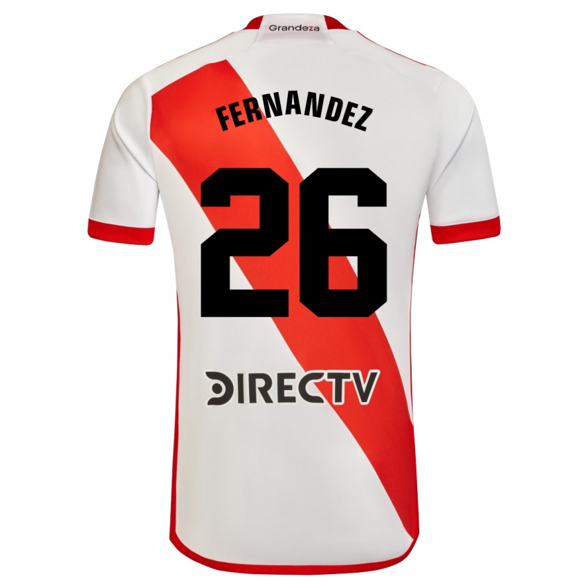 Niño Camiseta Nacho Fernández #26 Blanco Rojo 1ª Equipación 2023/24 La Camisa