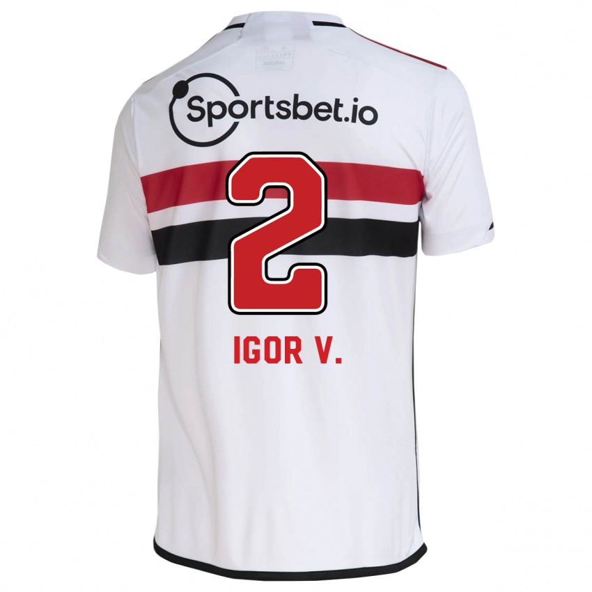 Niño Camiseta Igor Vinicius #2 Blanco 1ª Equipación 2023/24 La Camisa