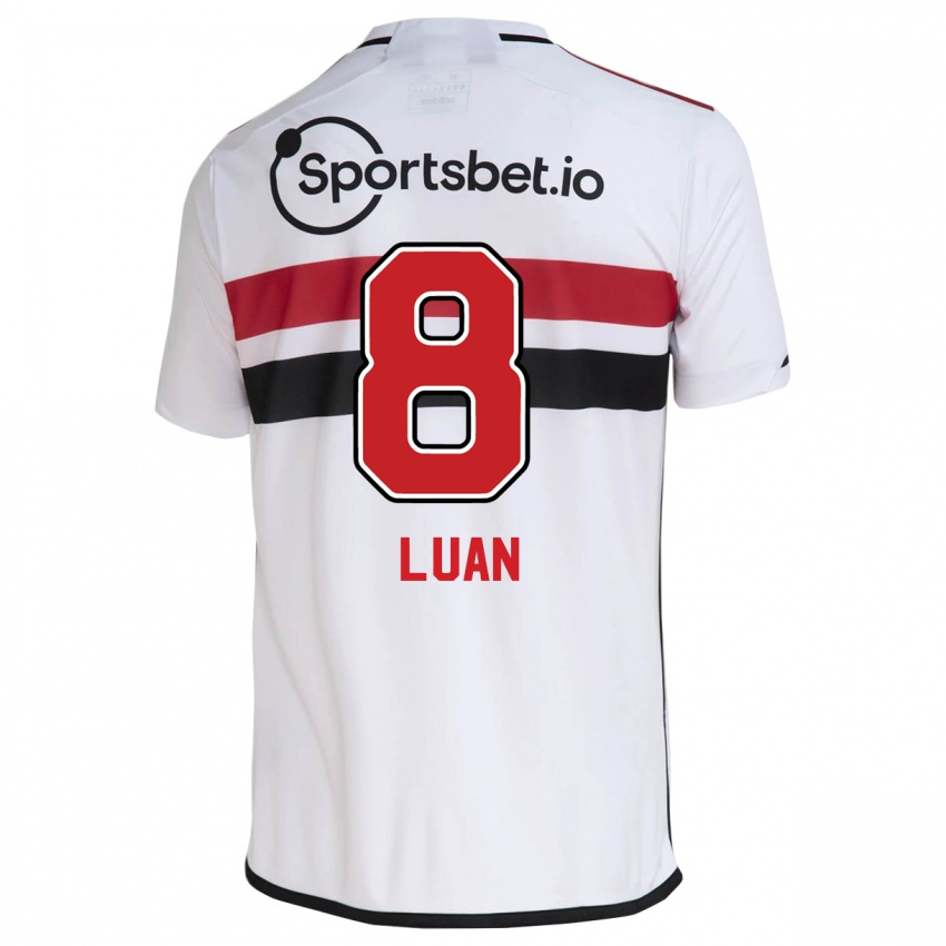 Niño Camiseta Luan #8 Blanco 1ª Equipación 2023/24 La Camisa