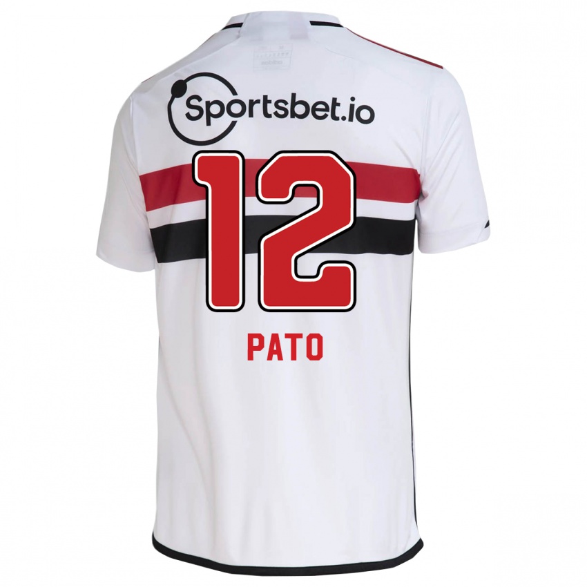 Niño Camiseta Alexandre Pato #12 Blanco 1ª Equipación 2023/24 La Camisa