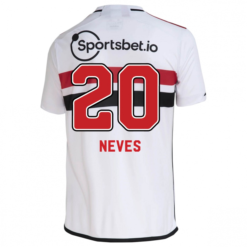 Niño Camiseta Gabriel Neves #20 Blanco 1ª Equipación 2023/24 La Camisa