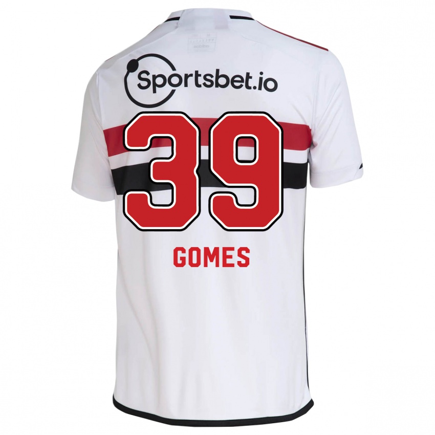 Niño Camiseta William Gomes #39 Blanco 1ª Equipación 2023/24 La Camisa