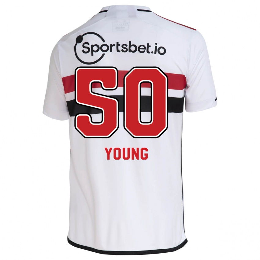 Niño Camiseta Young #50 Blanco 1ª Equipación 2023/24 La Camisa