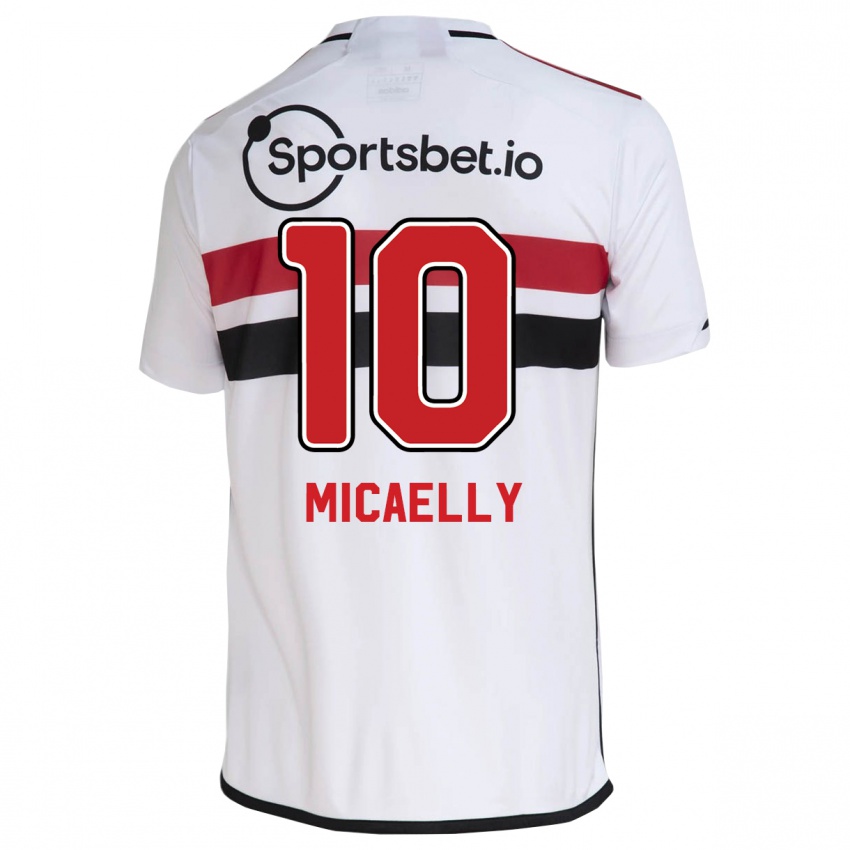 Niño Camiseta Micaelly #10 Blanco 1ª Equipación 2023/24 La Camisa