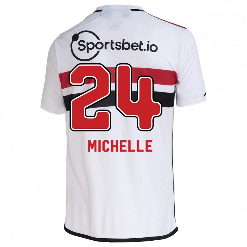 Niño Camiseta Michelle #24 Blanco 1ª Equipación 2023/24 La Camisa