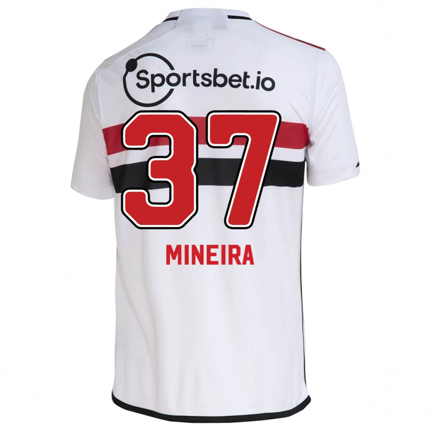 Niño Camiseta Rafa Mineira #37 Blanco 1ª Equipación 2023/24 La Camisa