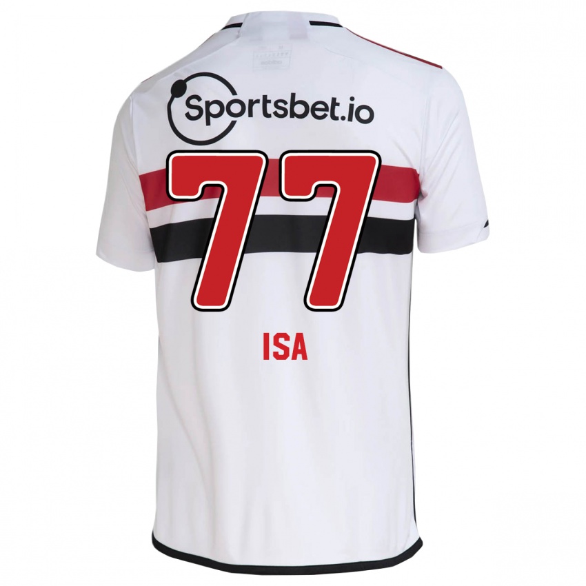 Niño Camiseta Isa #77 Blanco 1ª Equipación 2023/24 La Camisa