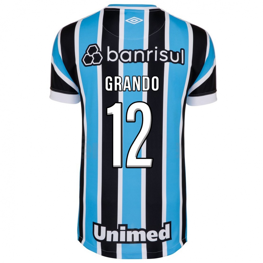Niño Camiseta Gabriel Grando #12 Azul 1ª Equipación 2023/24 La Camisa