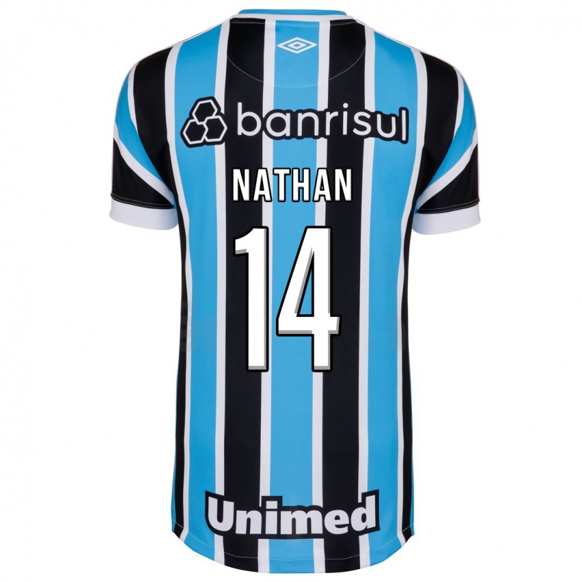 Niño Camiseta Nathan #14 Azul 1ª Equipación 2023/24 La Camisa