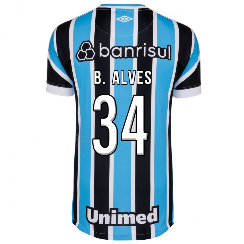 Niño Camiseta Bruno Alves #34 Azul 1ª Equipación 2023/24 La Camisa