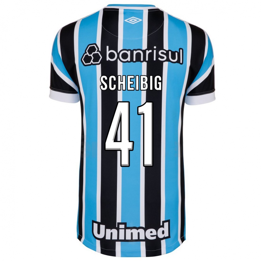 Niño Camiseta Felipe Scheibig #41 Azul 1ª Equipación 2023/24 La Camisa
