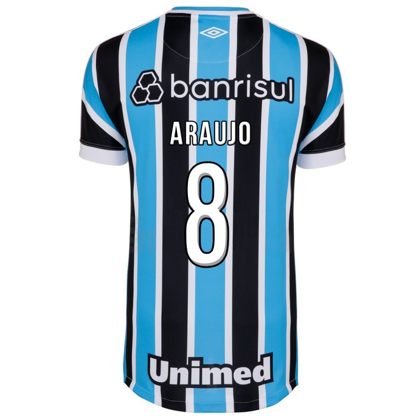 Niño Camiseta Caio Araujo #8 Azul 1ª Equipación 2023/24 La Camisa