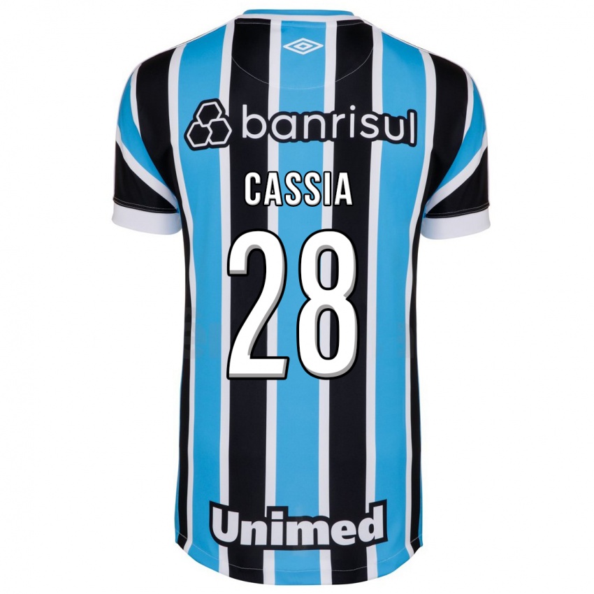 Niño Camiseta Cássia #28 Azul 1ª Equipación 2023/24 La Camisa