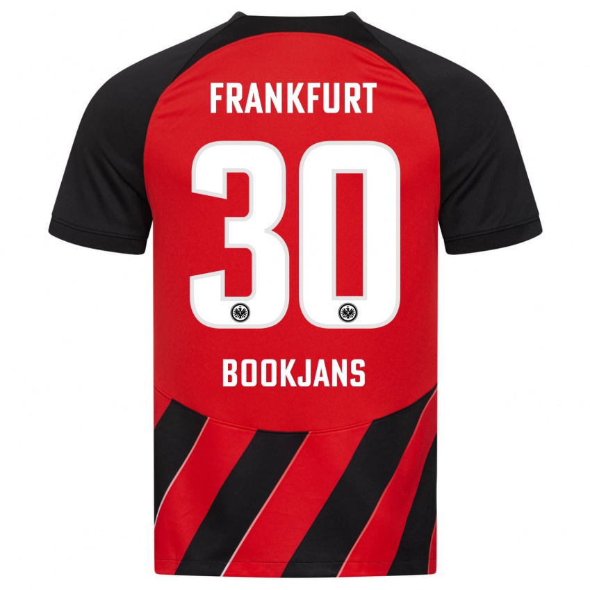 Niño Camiseta Jakob Bookjans #30 Negro Rojo 1ª Equipación 2023/24 La Camisa