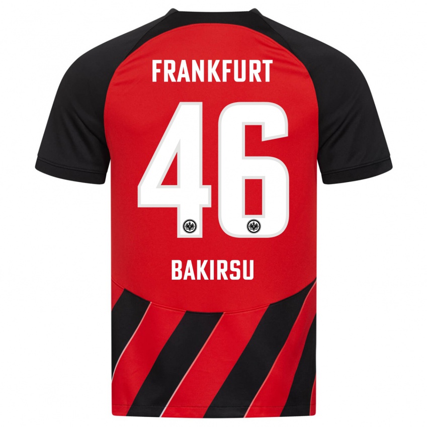 Niño Camiseta Hüseyin Bakirsu #46 Negro Rojo 1ª Equipación 2023/24 La Camisa