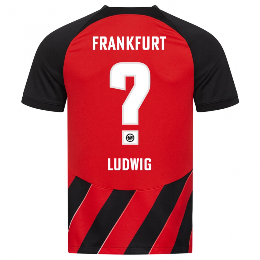 Niño Camiseta Finn Ludwig #0 Negro Rojo 1ª Equipación 2023/24 La Camisa