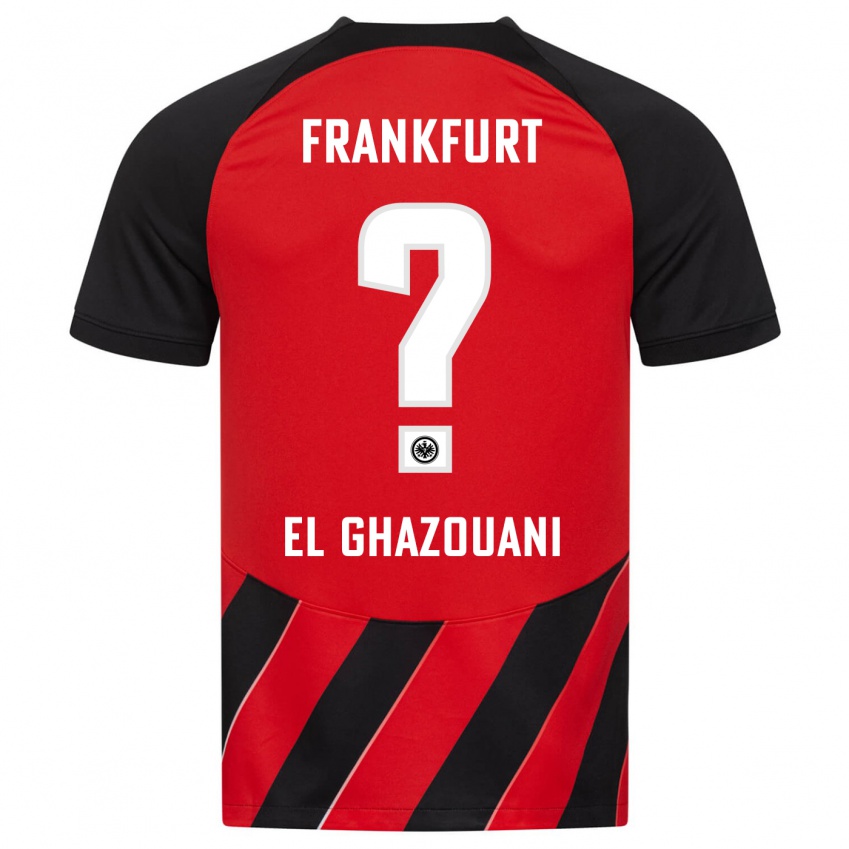 Niño Camiseta Mohamed El Ghazouani #0 Negro Rojo 1ª Equipación 2023/24 La Camisa