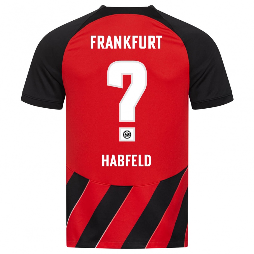 Niño Camiseta Josef Haßfeld #0 Negro Rojo 1ª Equipación 2023/24 La Camisa
