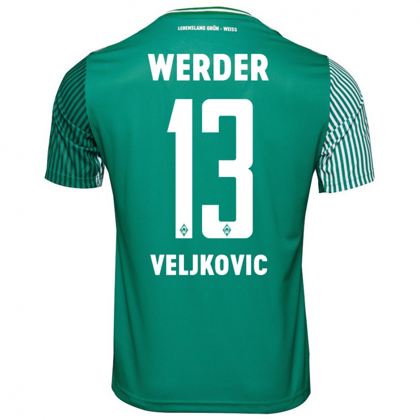 Niño Camiseta Milos Veljkovic #13 Verde 1ª Equipación 2023/24 La Camisa