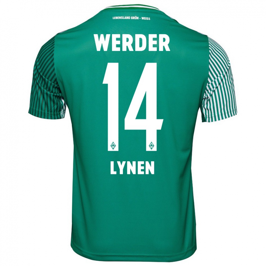 Niño Camiseta Senne Lynen #14 Verde 1ª Equipación 2023/24 La Camisa