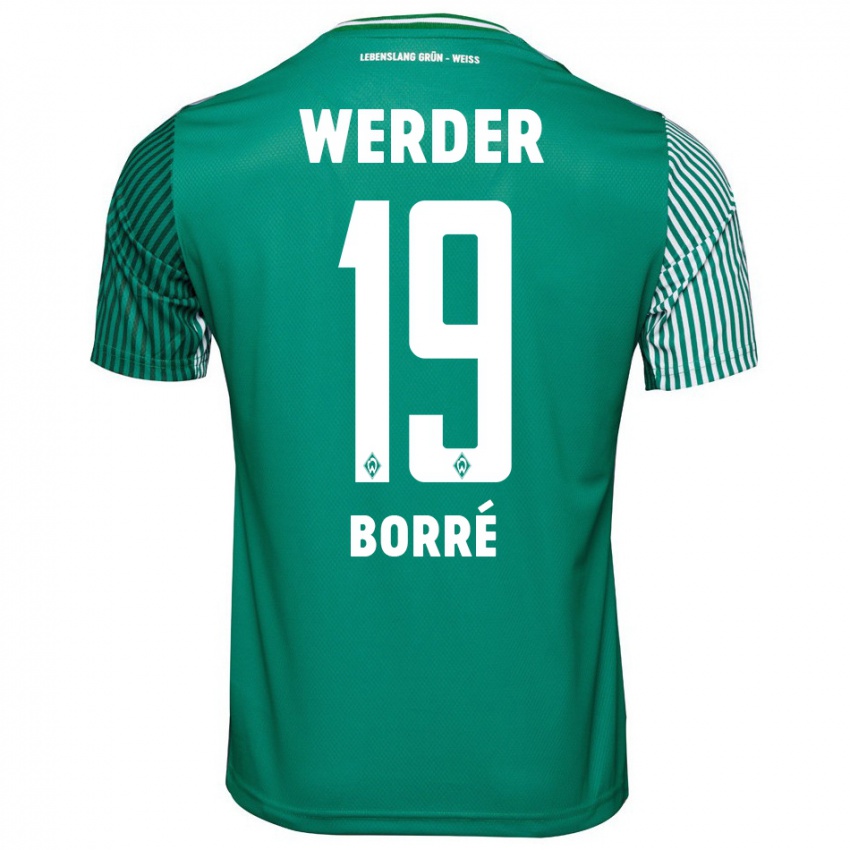 Niño Camiseta Rafael Borré #19 Verde 1ª Equipación 2023/24 La Camisa