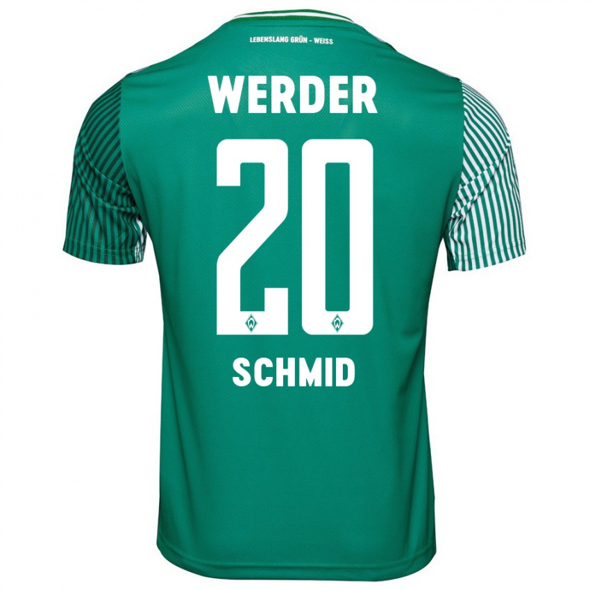 Niño Camiseta Romano Schmid #20 Verde 1ª Equipación 2023/24 La Camisa