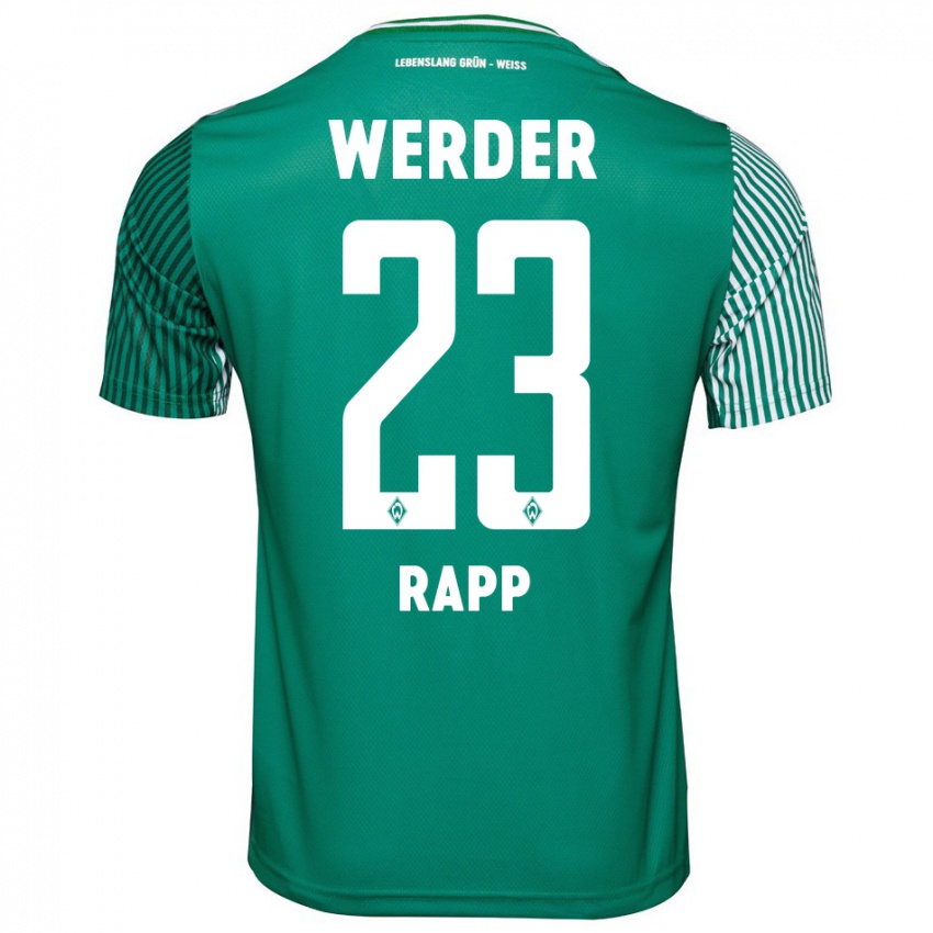 Niño Camiseta Nicolai Rapp #23 Verde 1ª Equipación 2023/24 La Camisa
