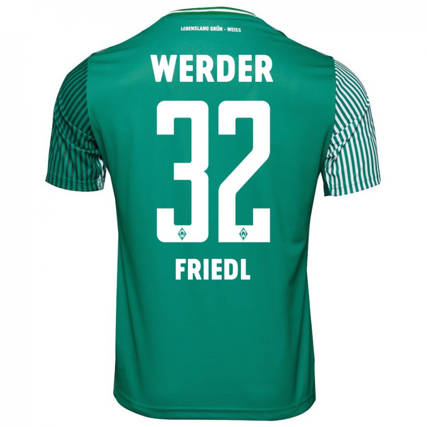 Niño Camiseta Marco Friedl #32 Verde 1ª Equipación 2023/24 La Camisa