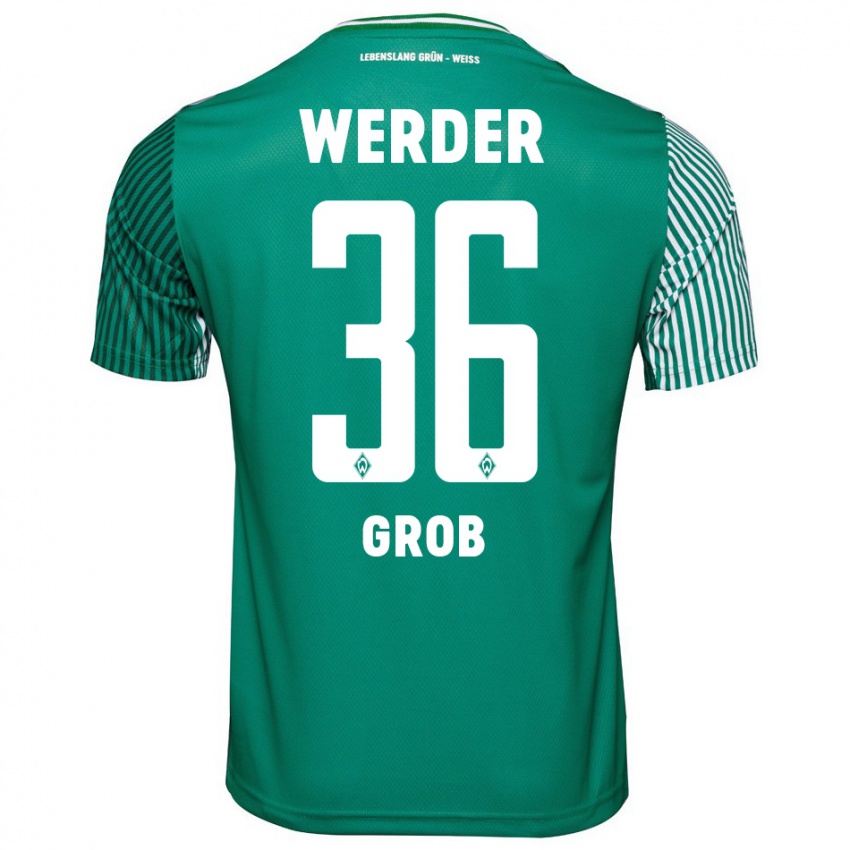 Niño Camiseta Christian Groß #36 Verde 1ª Equipación 2023/24 La Camisa