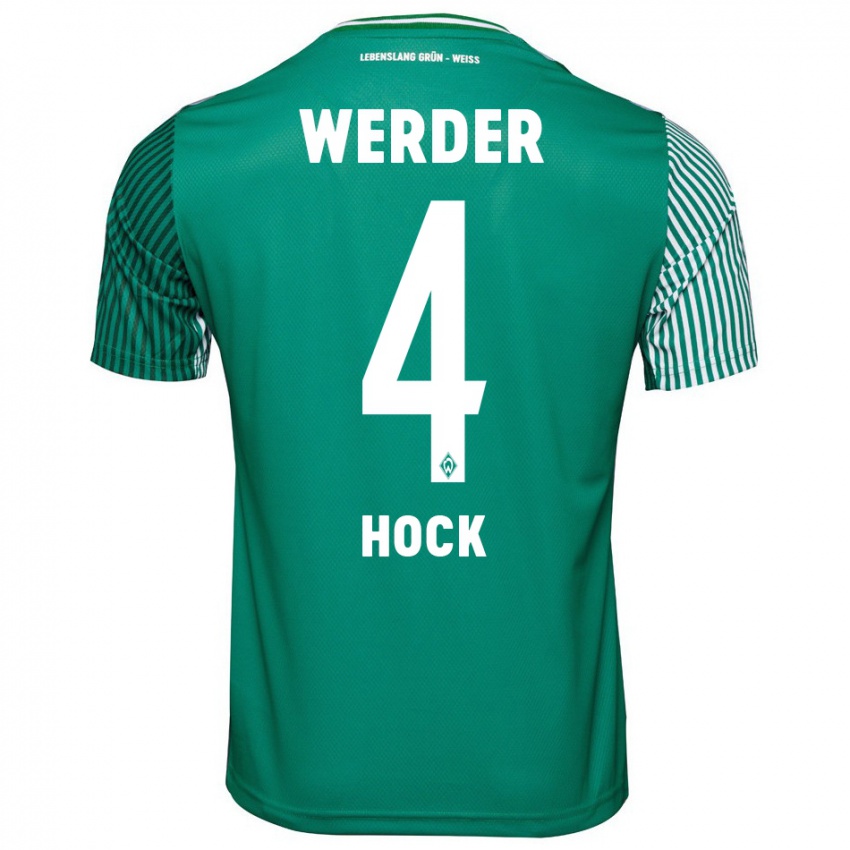 Niño Camiseta Alexander Höck #4 Verde 1ª Equipación 2023/24 La Camisa