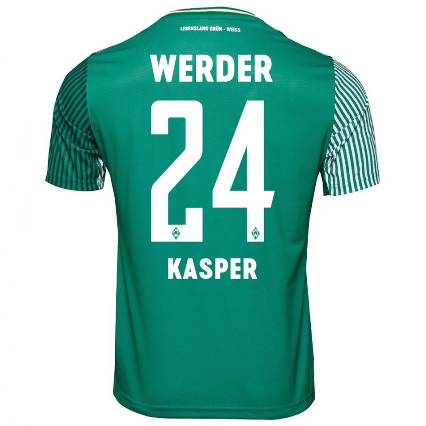 Niño Camiseta Dominik Kasper #24 Verde 1ª Equipación 2023/24 La Camisa