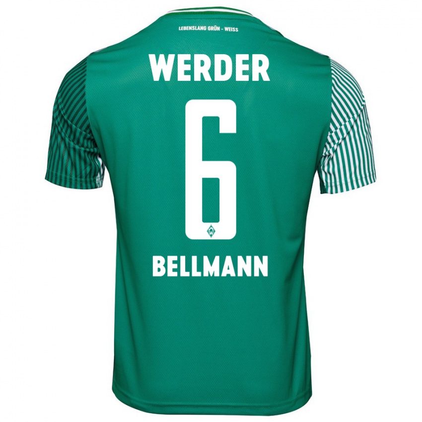 Niño Camiseta Paul Bellmann #6 Verde 1ª Equipación 2023/24 La Camisa