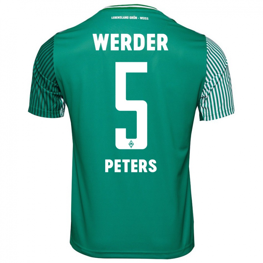 Niño Camiseta Joshua Peters #5 Verde 1ª Equipación 2023/24 La Camisa