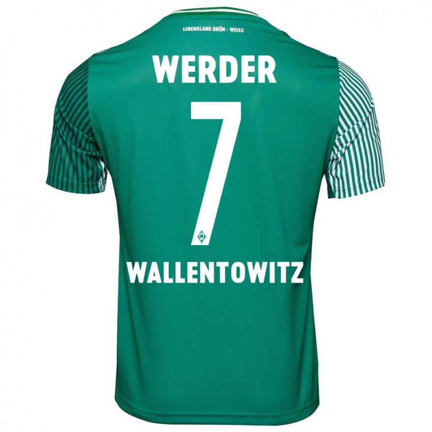 Niño Camiseta Mika Wallentowitz #7 Verde 1ª Equipación 2023/24 La Camisa