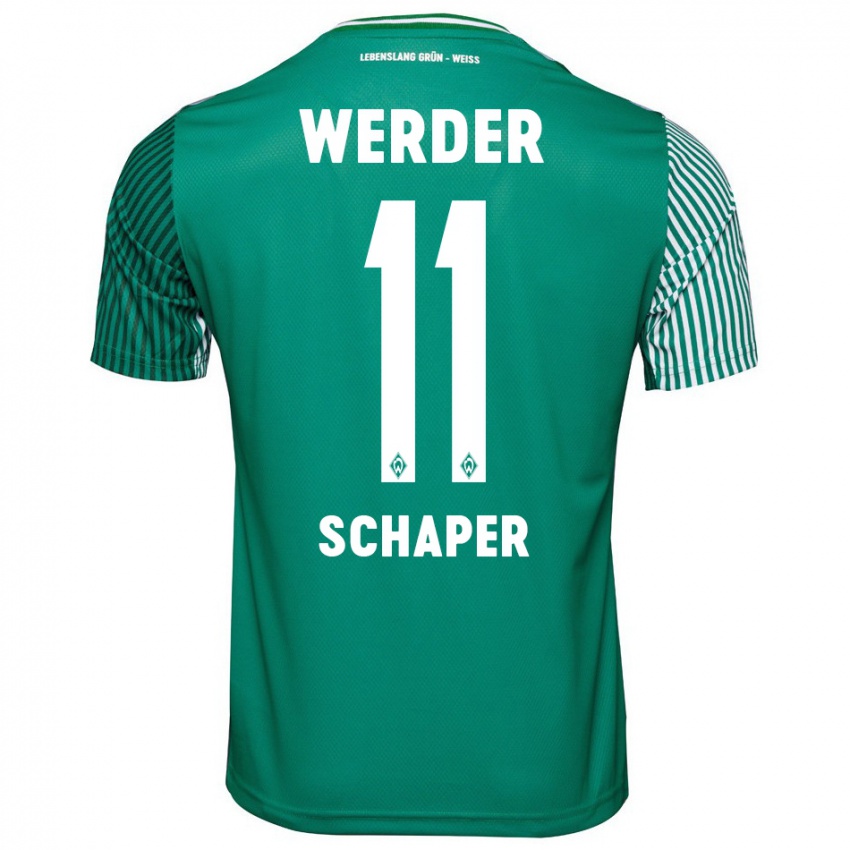 Niño Camiseta Wilken Schaper #11 Verde 1ª Equipación 2023/24 La Camisa