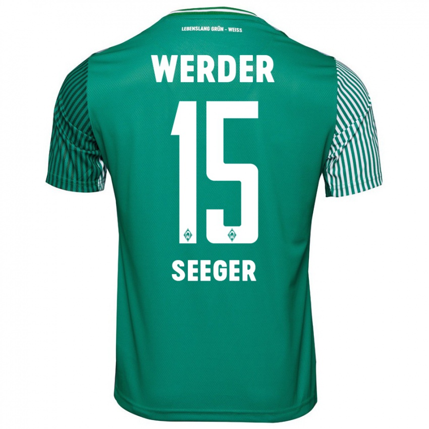 Niño Camiseta Ben Ekobena-Seeger #15 Verde 1ª Equipación 2023/24 La Camisa