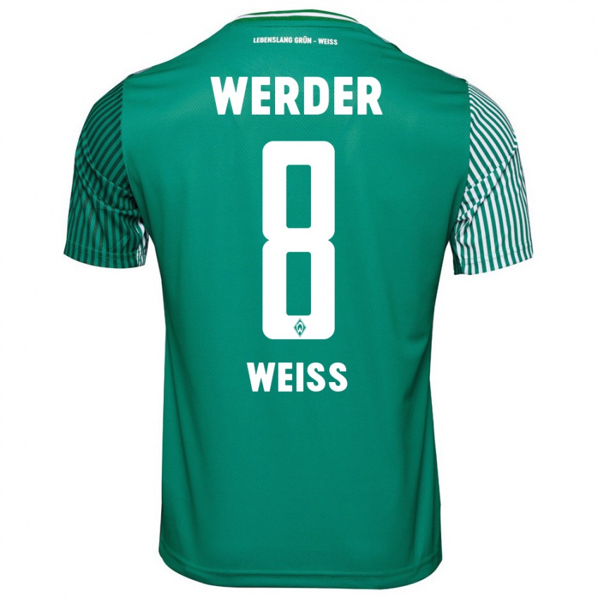 Niño Camiseta Michelle Weiss #8 Verde 1ª Equipación 2023/24 La Camisa