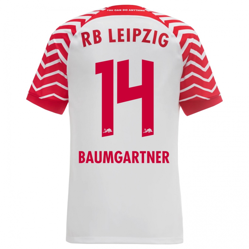 Niño Camiseta Christoph Baumgartner #14 Blanco 1ª Equipación 2023/24 La Camisa