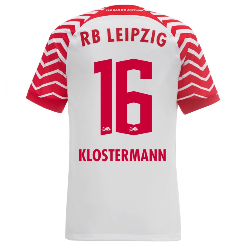 Niño Camiseta Lukas Klostermann #16 Blanco 1ª Equipación 2023/24 La Camisa