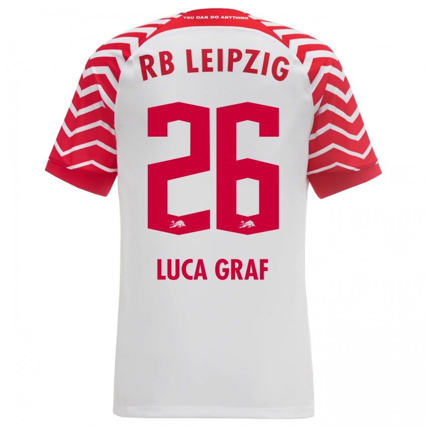Niño Camiseta Luca Marie Graf #26 Blanco 1ª Equipación 2023/24 La Camisa