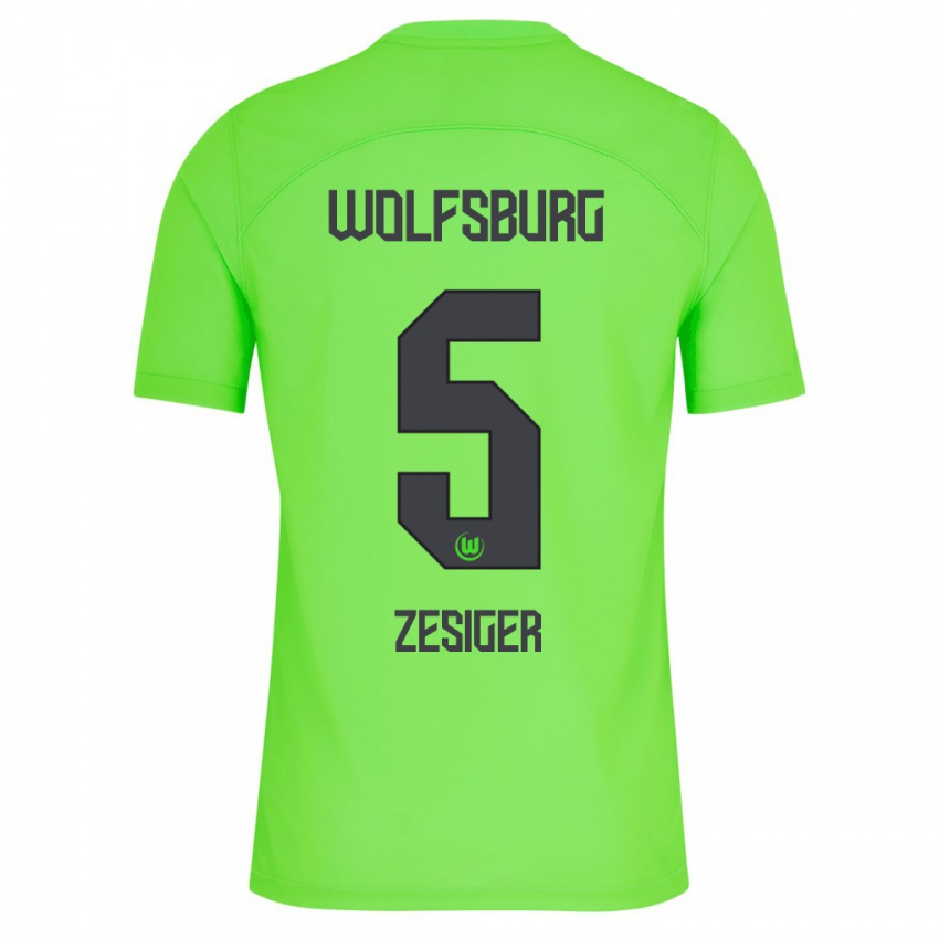 Niño Camiseta Cédric Zesiger #5 Verde 1ª Equipación 2023/24 La Camisa