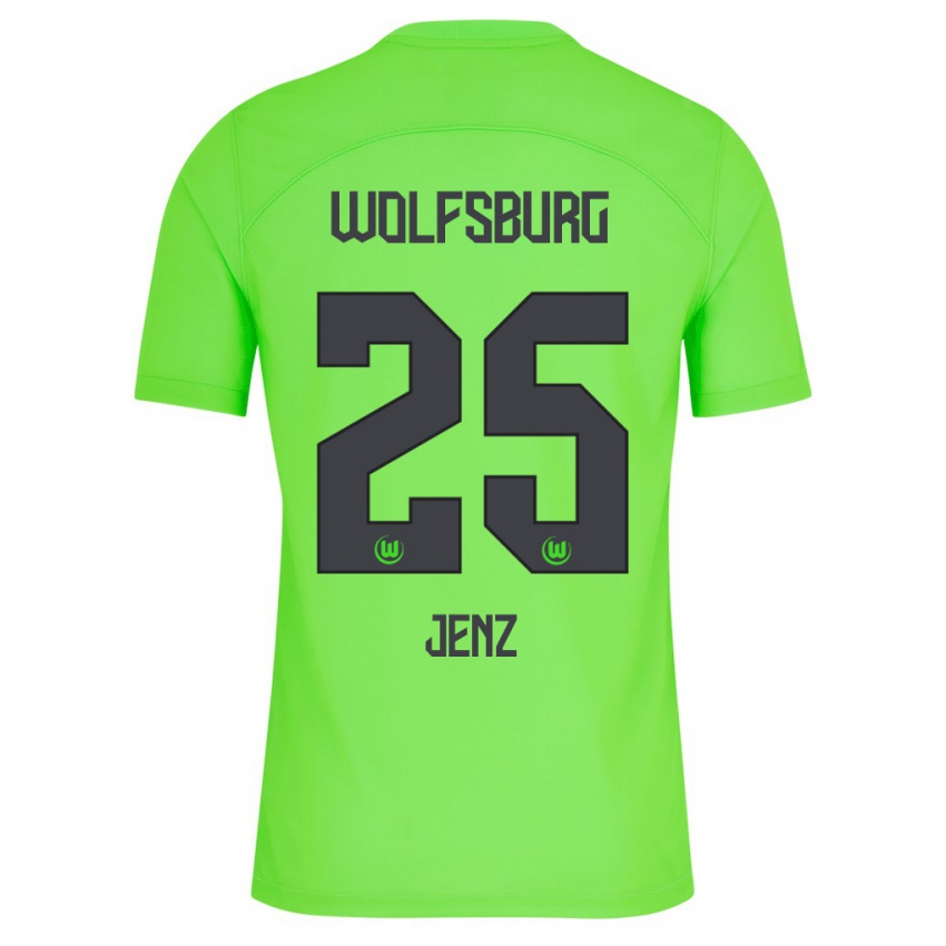 Niño Camiseta Moritz Jenz #25 Verde 1ª Equipación 2023/24 La Camisa